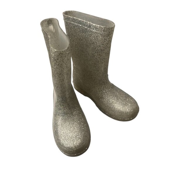 Other - SILVER GLITTER RAIN BOOTS
